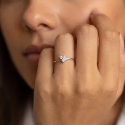 Bague Trilogie Diamants Croisée en Or 18K ou Platine