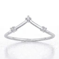 Bague Couronne Diamants Espacés en Or 18K ou Platine