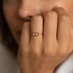 Bague C&oelig;ur Ajour&eacute; Diamant en Or 18K ou Platine | Celinni