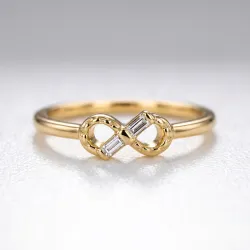 Bague Infini Diamants en Or 18K ou Platine | Celinni