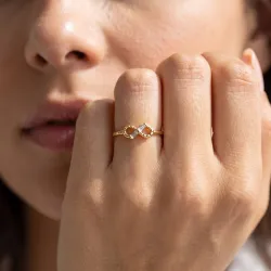 Bague Infini Diamants en Or 18K ou Platine | Celinni