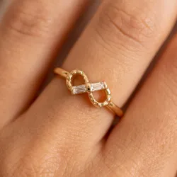 Bague Infini Diamants en Or 18K ou Platine | Celinni