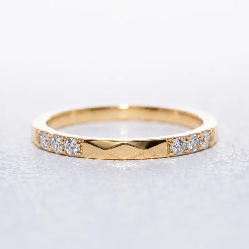 Bague Jonc Pavé Barrettes en Or 18K ou Platine