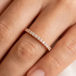 Bague Demi-&eacute;ternit&eacute; Pav&eacute;e en Or 18K ou Platine | Celinni