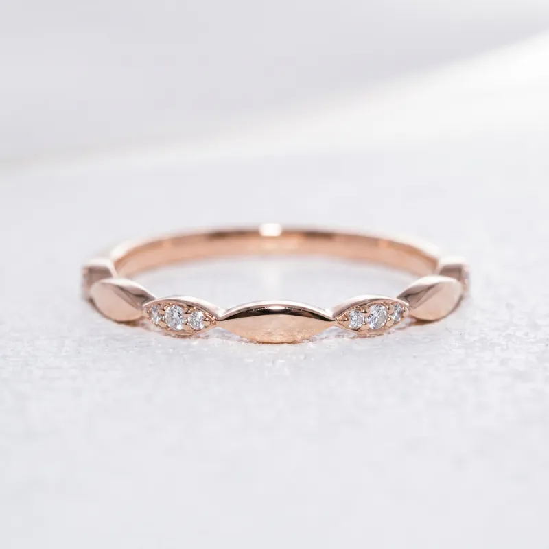Bague Semée de Marquises en Or 18K ou Platine | Celinni