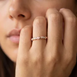 Bague Croisée Torsadée en Or 18K ou Platine | Celinni
