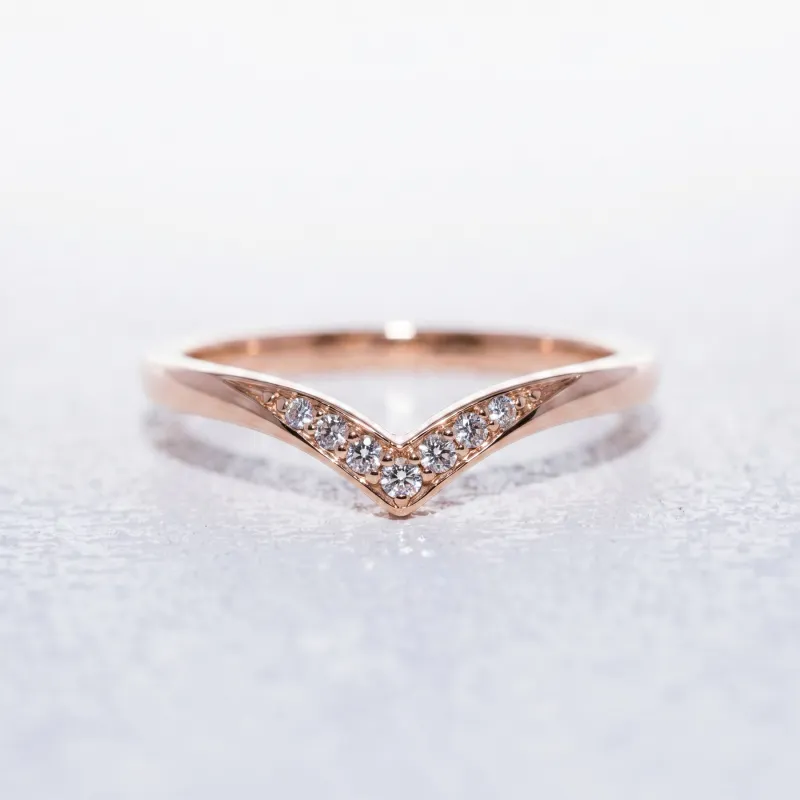 Bague Chevron Diamants en Or 18K ou Platine | Celinni