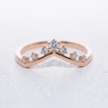 Diamond Crown Ring in 18K Gold or Platinum