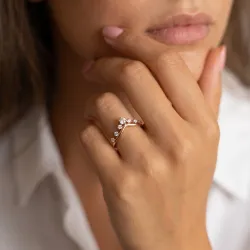 Bague Couronne Diamantée en Or 18K ou Platine | Celinni