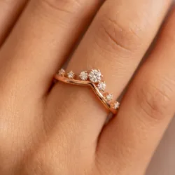 Bague Couronne Diamantée en Or 18K ou Platine | Celinni
