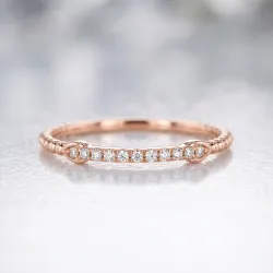 Bague Jonc Marquise Pavé en Or 18K ou Platine | Celinni