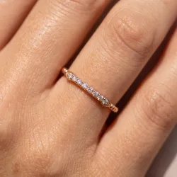Bague Jonc Marquise Pavé en Or 18K ou Platine | Celinni