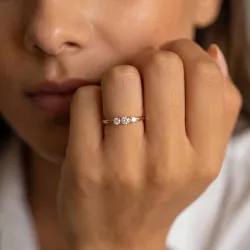 Bague Trilogie Diamants en Or 18K ou Platine | Celinni