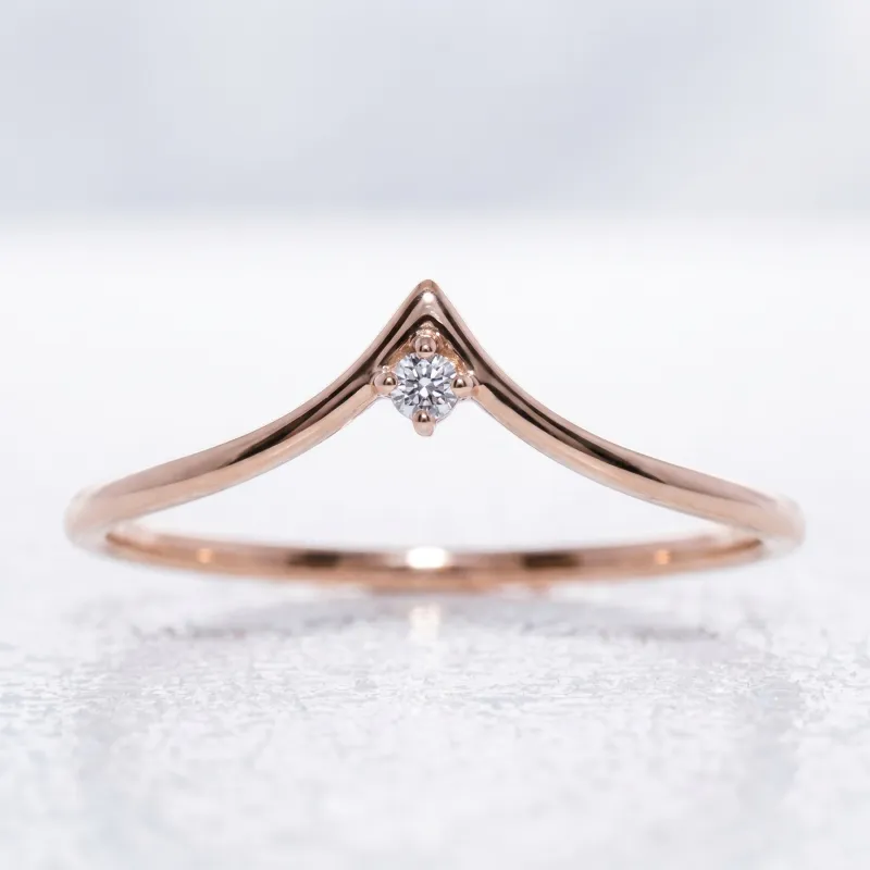 Bague Chevron Diamant en Or 18K ou Platine | Celinni