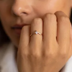 Bague Chevron Diamant en Or 18K ou Platine | Celinni