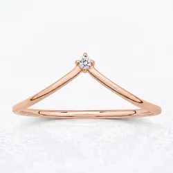 Bague Couronne Diamant Solitaire en Or 18K ou Platine
