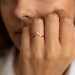Bague Couronne Trio Diamants en Or 18K ou Platine | Celinni