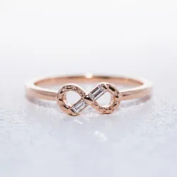 Bague Infini Diamants en Or 18K ou Platine | Celinni