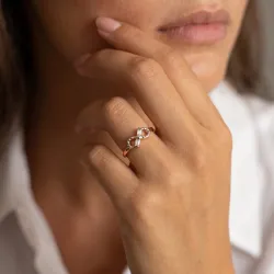 Bague Infini Diamants en Or 18K ou Platine | Celinni