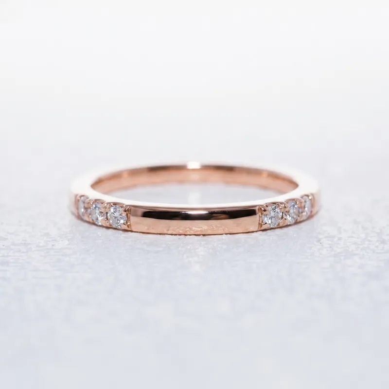 Bague Jonc Pavé Barrettes en Or 18K ou Platine | Celinni