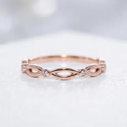 Bague Jonc Tressé Diamants en Or 18K ou Platine | Celinni
