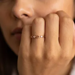 Bague Jonc Tressé Diamants en Or 18K ou Platine | Celinni