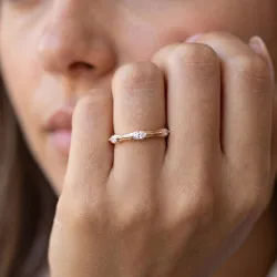 Bague Semée de Navettes en Or 18K ou Platine | Celinni