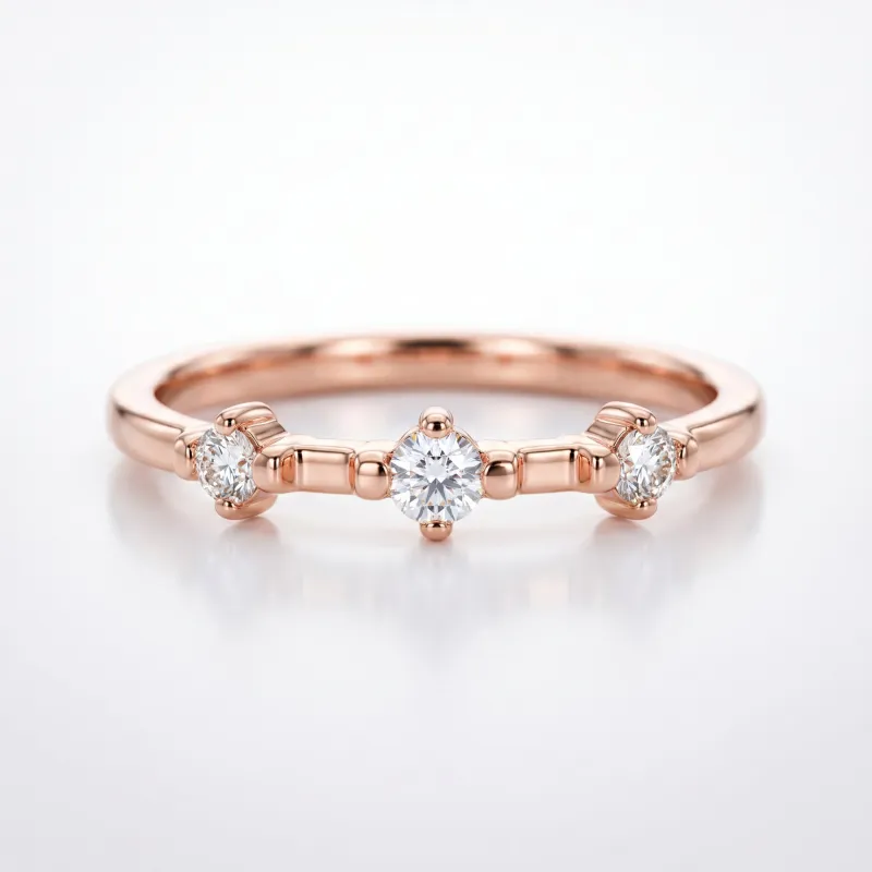 Bague Trilogie Diamants Espacés en Or 18K ou Platine