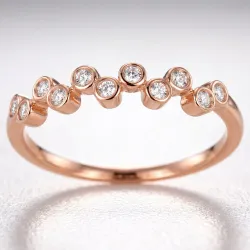 Bague Bulles Serties Clos en Or 18K ou Platine | Celinni