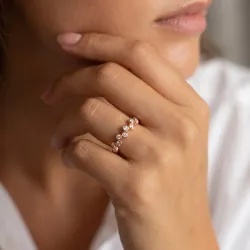 Bague Bulles Serties Clos en Or 18K ou Platine | Celinni