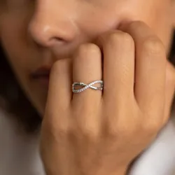 Bague Croisée Infini Bambou en Or 18K ou Platine | Celinni