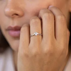 Bague Chevron Diamant en Or 18K ou Platine | Celinni