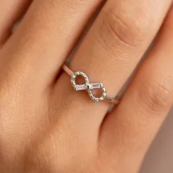 Bague Infini Diamants en Or 18K ou Platine | Celinni