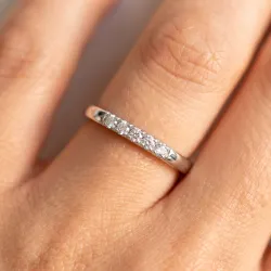 Bague Jonc Cinq Diamants en Or 18K ou Platine | Celinni