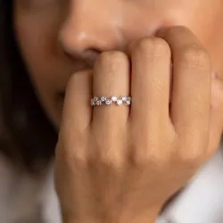 Bague Bulles Serties Clos en Or 18K ou Platine | Celinni