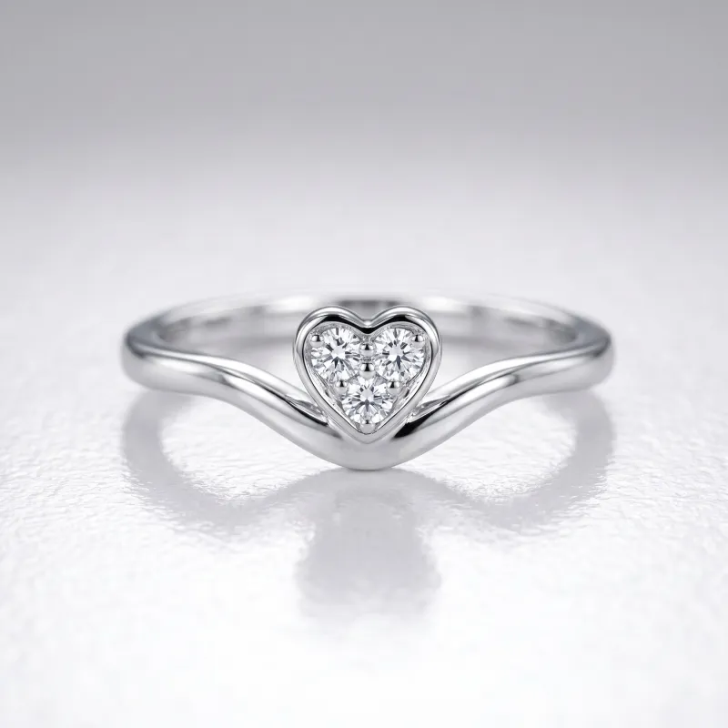 Bague C&oelig;ur Pav&eacute; en Or 18K ou Platine | Bagues Celinni