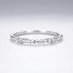 Bague Jonc Marquise Pavé en Or 18K ou Platine | Celinni