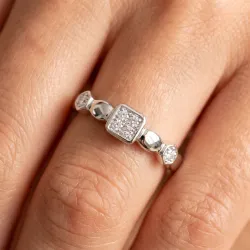 Bague Semée de Carrés en Or 18K ou Platine | Celinni