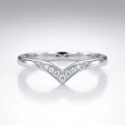 Bague Chevron Diamants en Or 18K ou Platine | Celinni