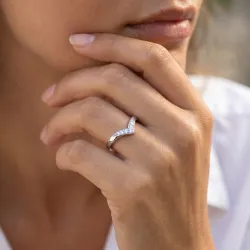 Bague Chevron Diamants en Or 18K ou Platine | Celinni