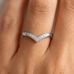 Bague Chevron Diamants en Or 18K ou Platine | Celinni