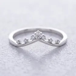 Bague Couronne Diamant&eacute;e en Or 18K ou Platine | Celinni