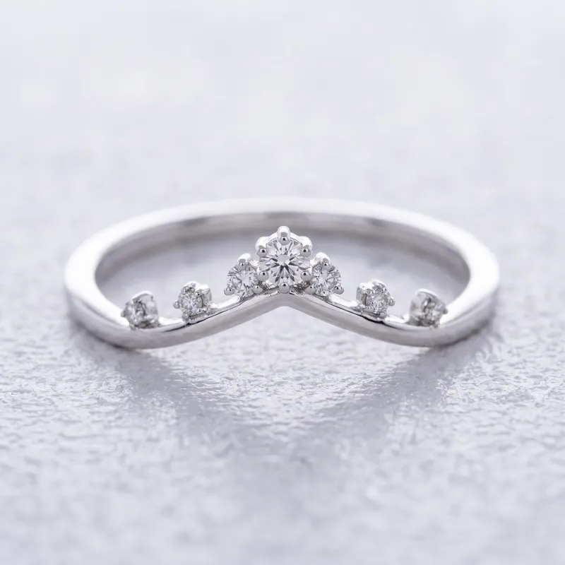 Bague Couronne Diamant&eacute;e en Or 18K ou Platine | Celinni