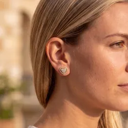 Boucles d'oreilles Coeur Avery - Or 18K et diamants naturels