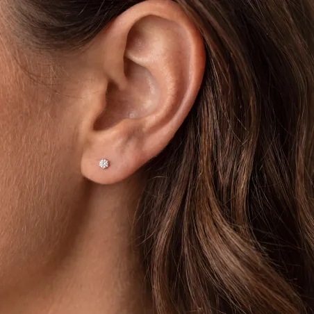 Oorstekers met Natuurlijke Diamanten 0,20 Karaat – 18K Witgoud