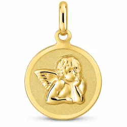 Beschermengel Medaille 18K Geelgoud 750/1000 - 12 mm