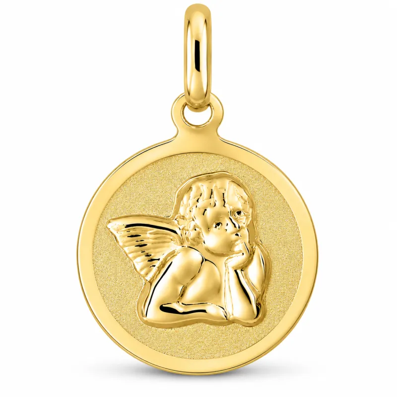 Médaille Ange Gardien en Or Jaune 18 Carats