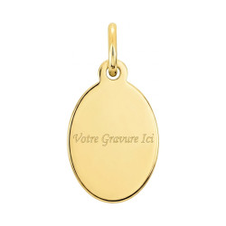 Langwerpig Ovale Medaille Rafaël-Engel 18K Geelgoud - 17 x 10 mm