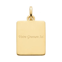 Rectangular Raphael Angel Medal 18K Yellow Gold - 14 x 12 mm