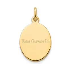 Ovale Medaille Gesluierde Maagd 18K Geelgoud - 15 x 12 mm